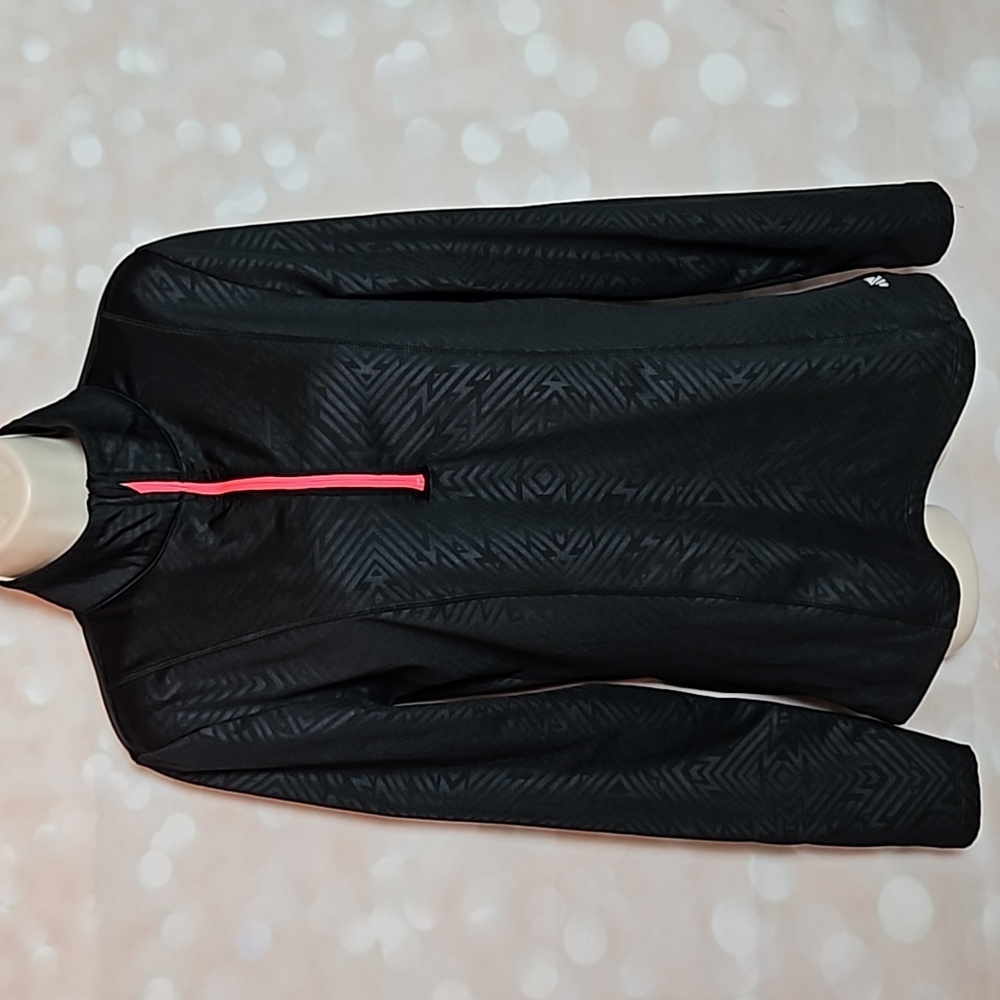 Marika | Black Fitted Quarter Zip Performance Sweatshirt